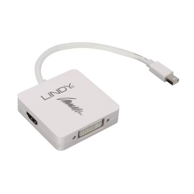 Mini DisplayPort Male 1.2 to DisplayPort HDMI DVI-D Female Adapter Converter - White